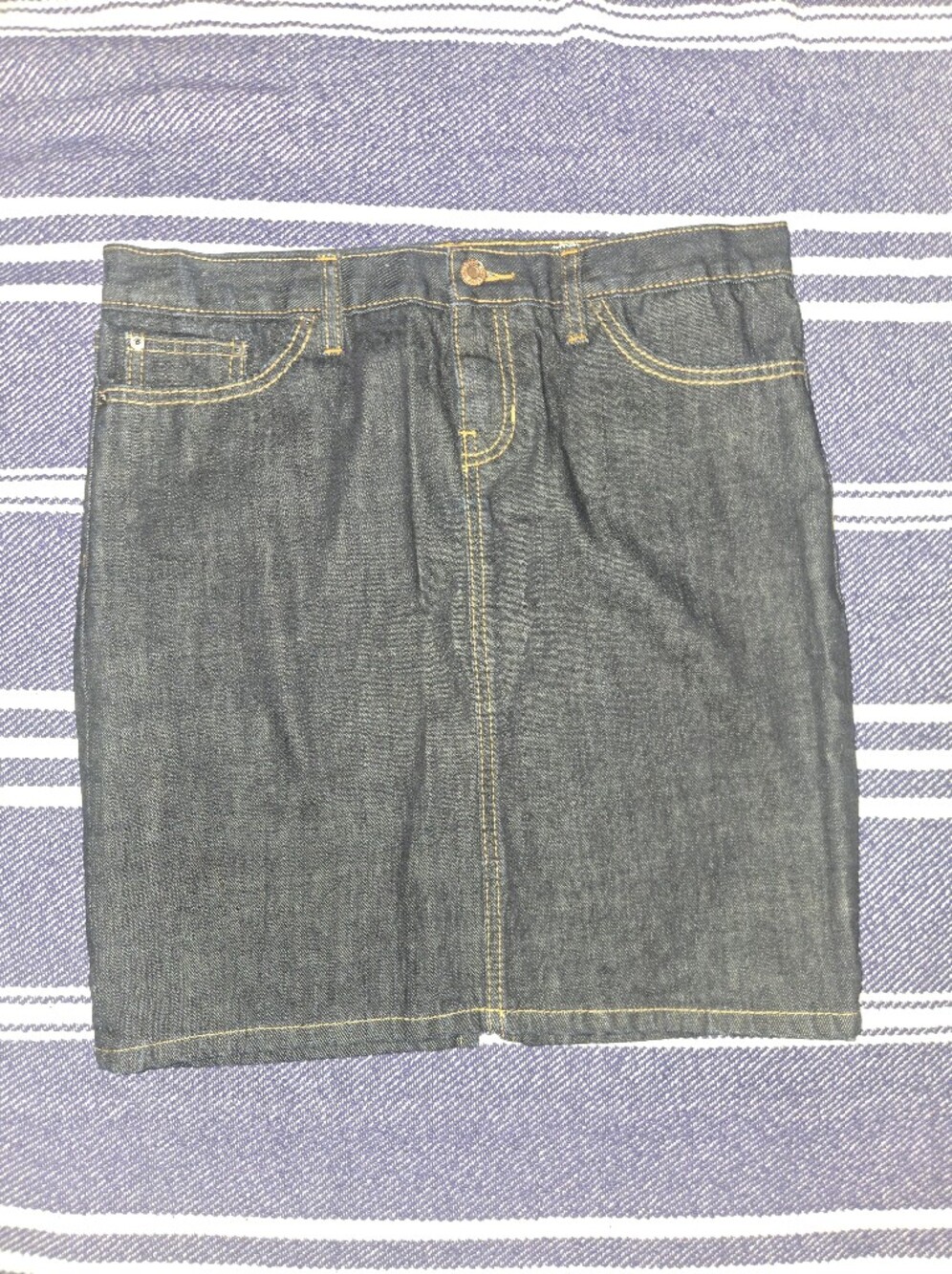 GAP Dark Blue Denim Midi Pencil Skirt